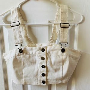 Kendall & Kylie denim button down crop top